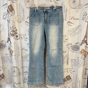 Stylish Light Blue Flare Jeans